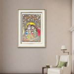 Radha Krishna Madhubani painting for home wall art Decor