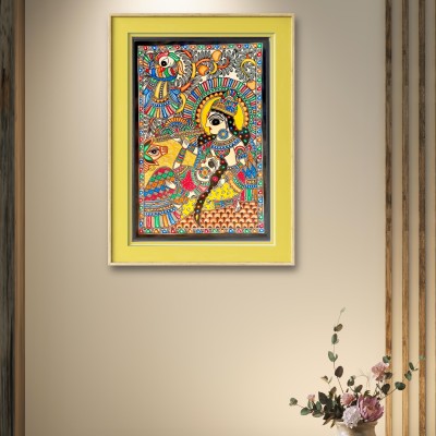 Radha Krishna Madhubani painting for home wall