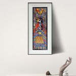 Radhey Krishna best'jodi on canvas paper Madhubani Painting