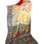 Paper Silk  Madhubani painting saree