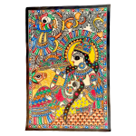 Radha Krishna Madhubani painting for home wall